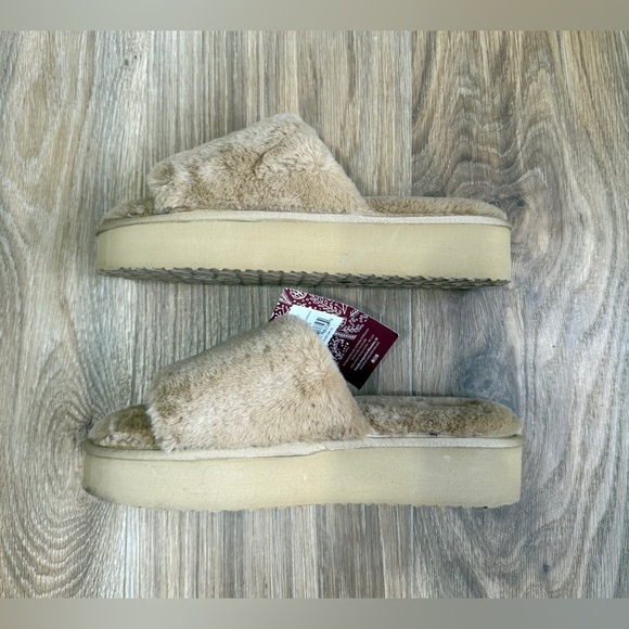 MUK LUKS WOMEN'S KIRSTEY SLIDE SLIPPER Brown Size L (9-10) NWT - Picture 7 of 8